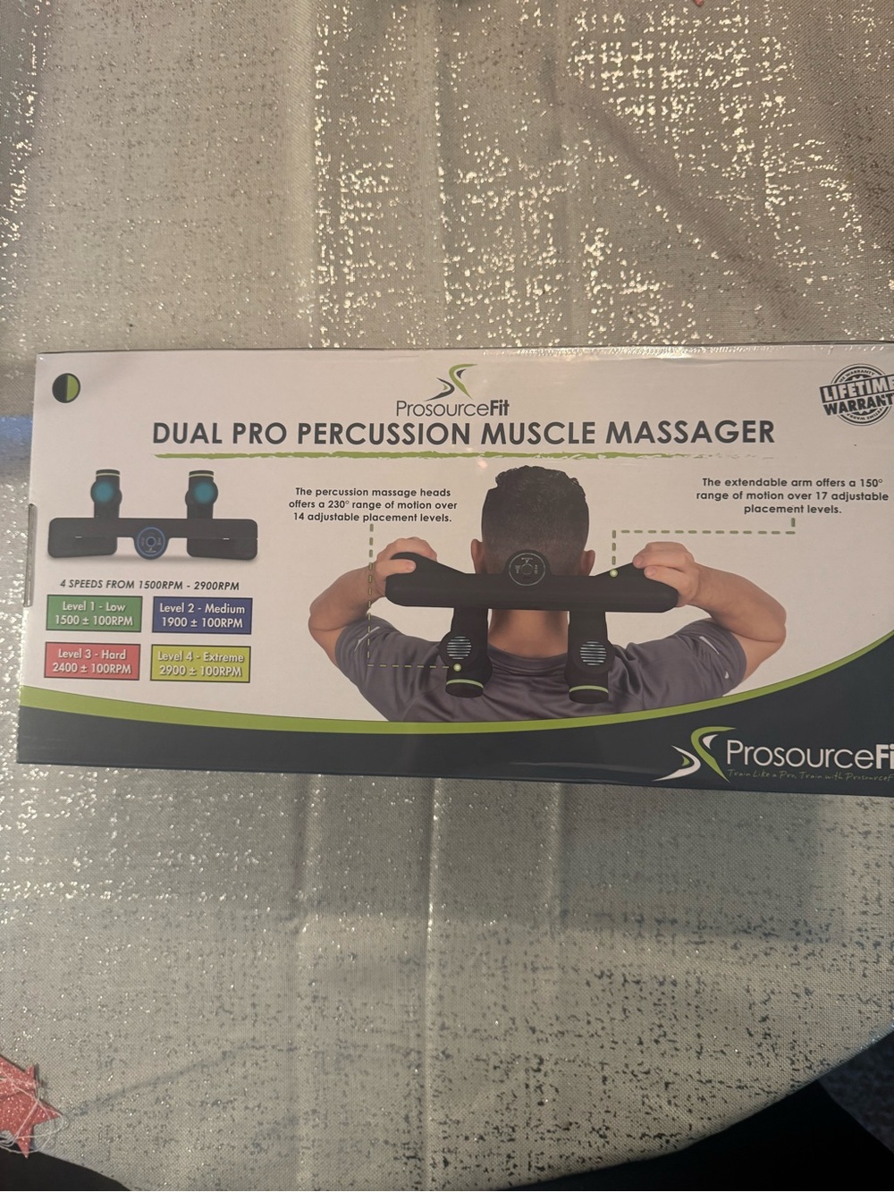 Dual Pro Percussion Muscle Massager - Black & Green